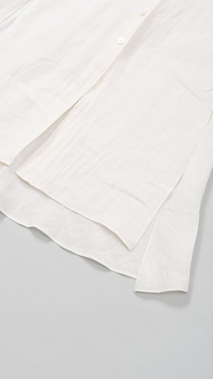 Eight-Button Front Dress with Side Slits