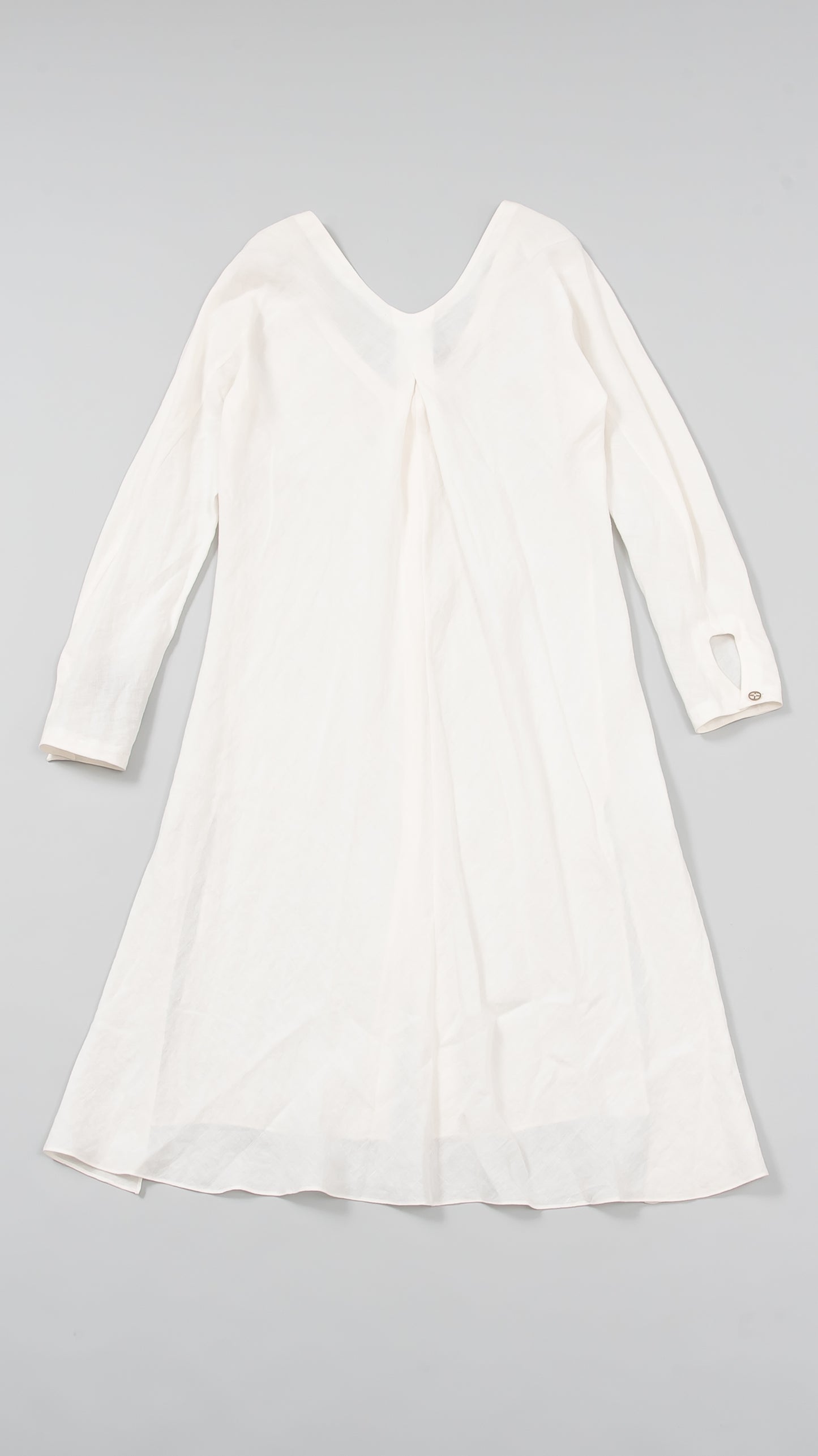 Eight-Button Front Dress with Side Slits