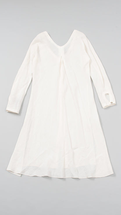 Eight-Button Front Dress with Side Slits