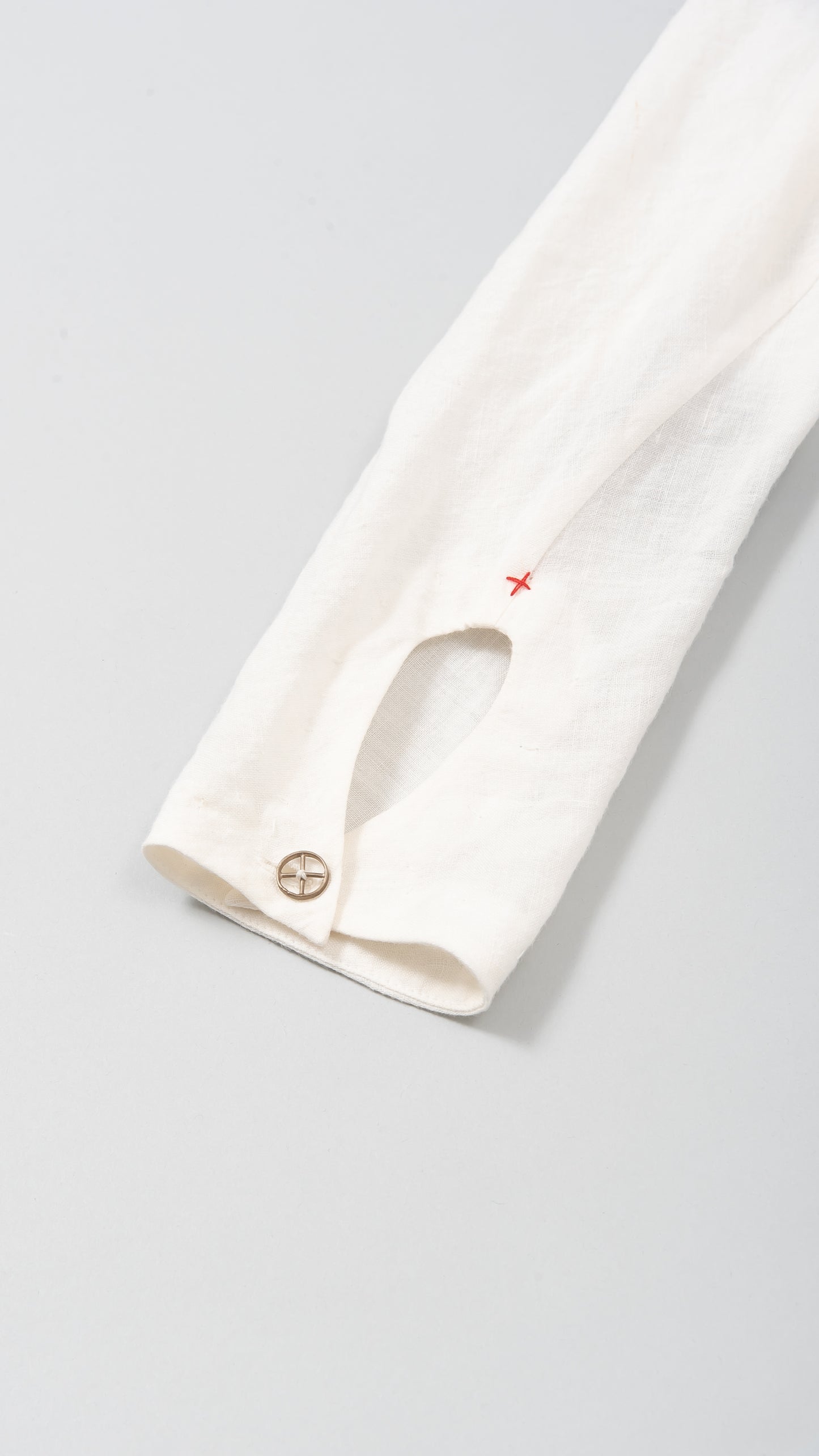 Eight-Button Front Dress with Side Slits