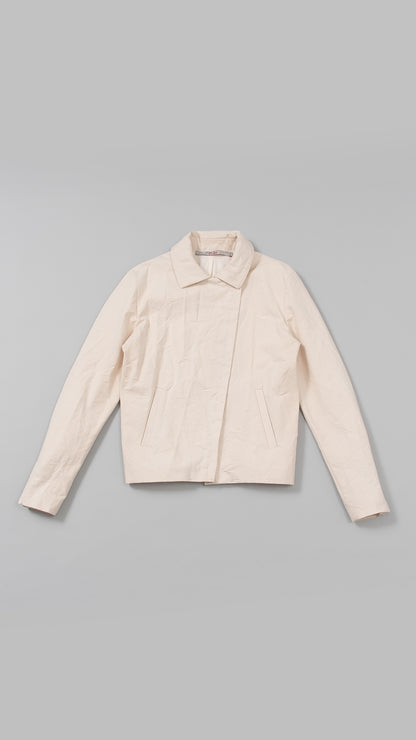 wo. diagonal zip unlined biker jacket