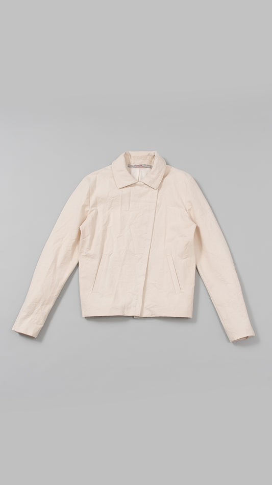 wo. diagonal zip unlined biker jacket