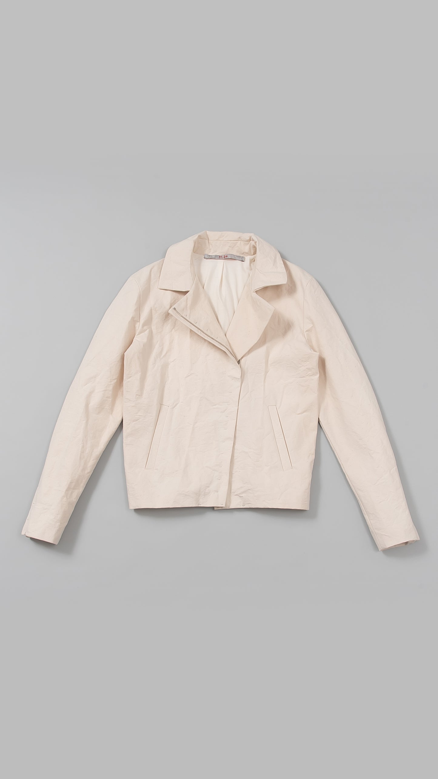 wo. diagonal zip unlined biker jacket