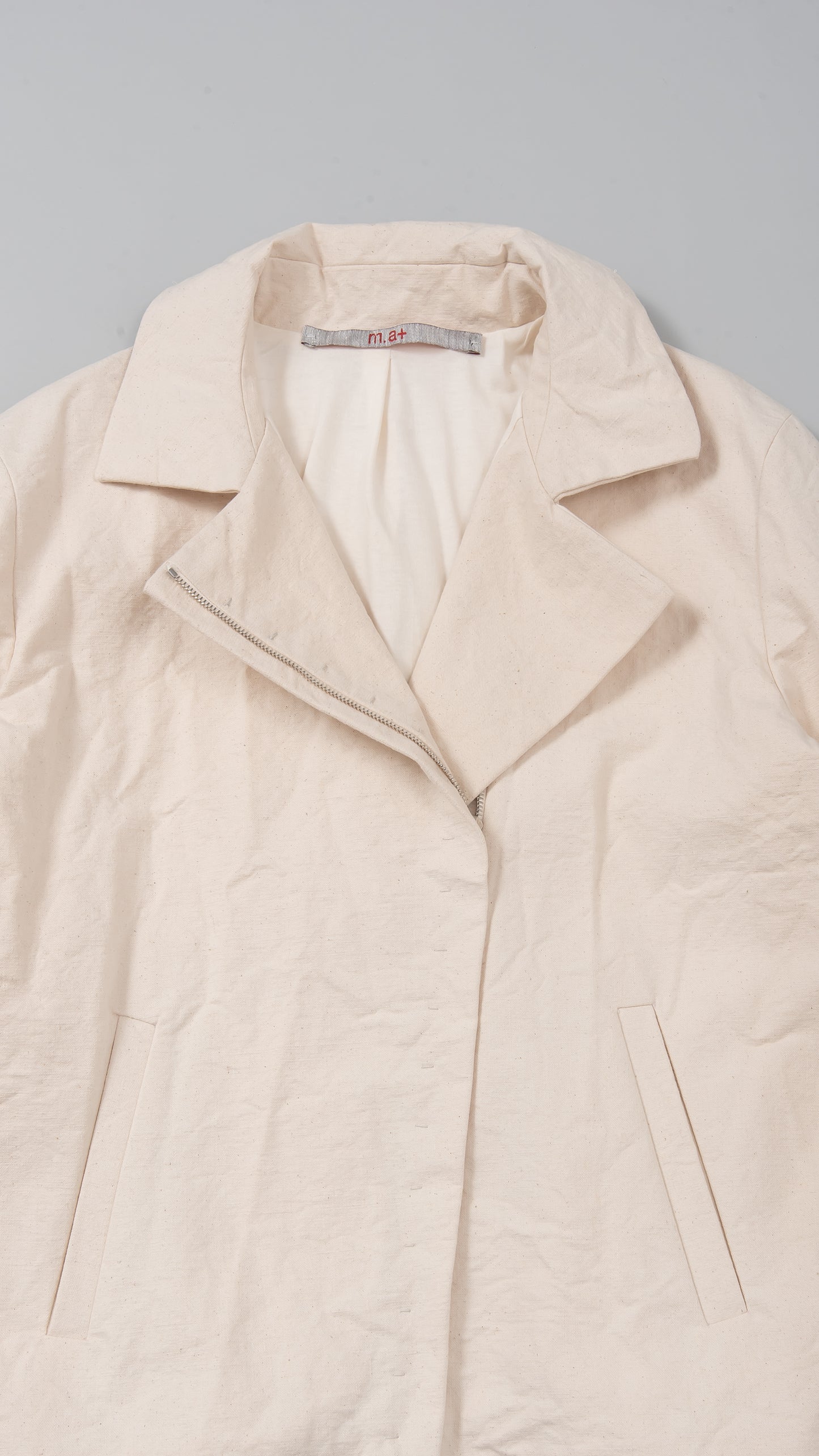 wo. diagonal zip unlined biker jacket