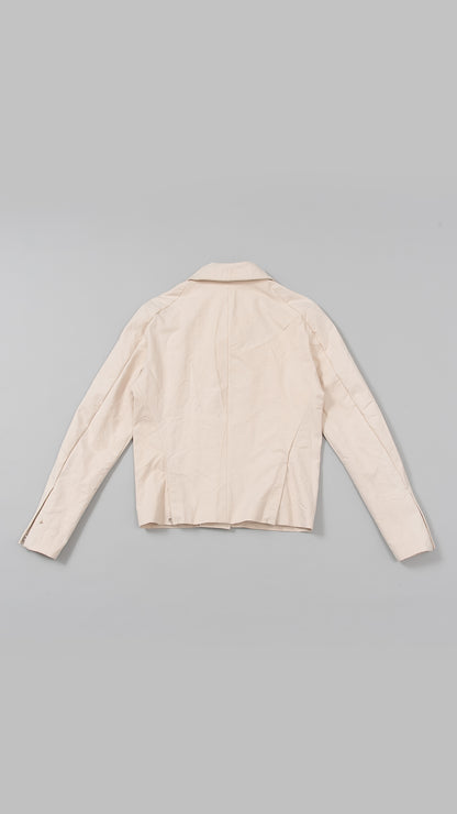 wo. diagonal zip unlined biker jacket