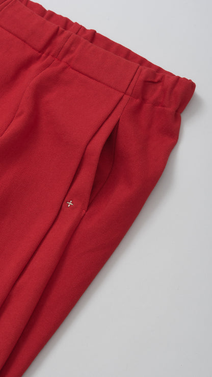 Elastic Waist 7/8-Length Pants