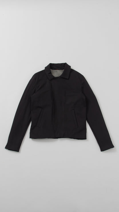 diagonal zip biker jacket