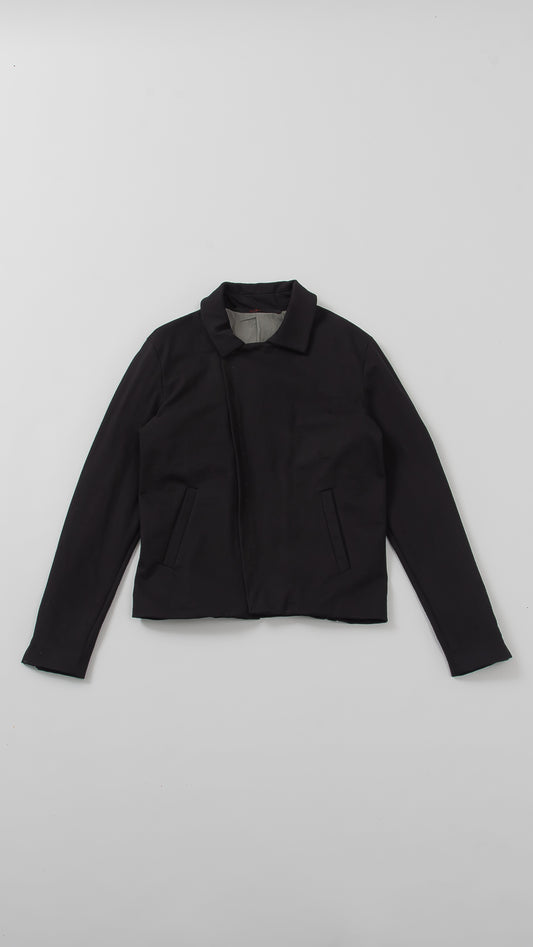 diagonal zip biker jacket