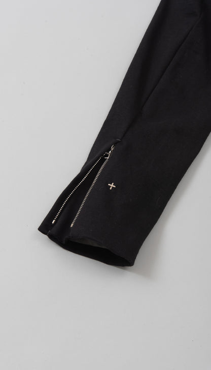 diagonal zip biker jacket