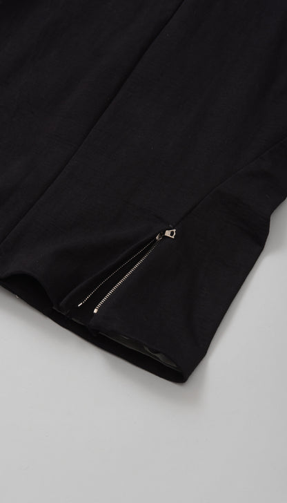 diagonal zip biker jacket