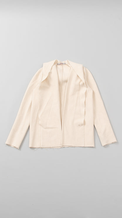 folded pocket hooded loose jacket