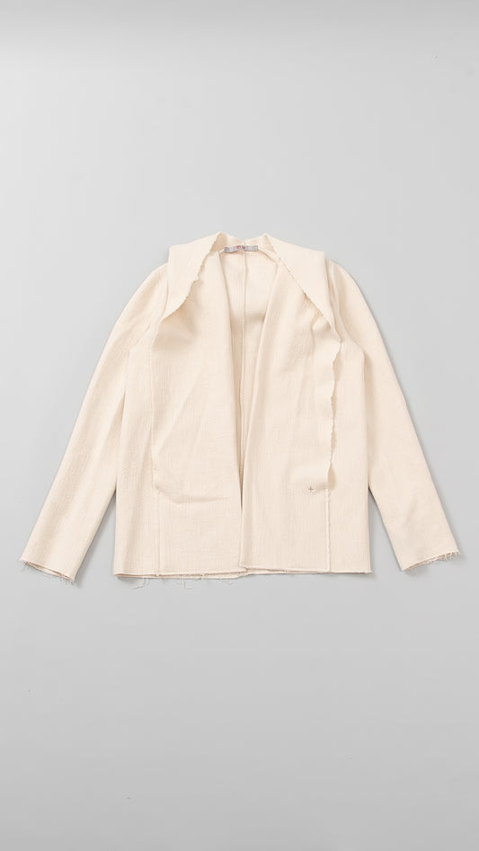 folded pocket hooded loose jacket