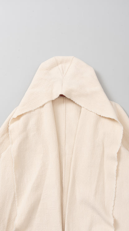 folded pocket hooded loose jacket