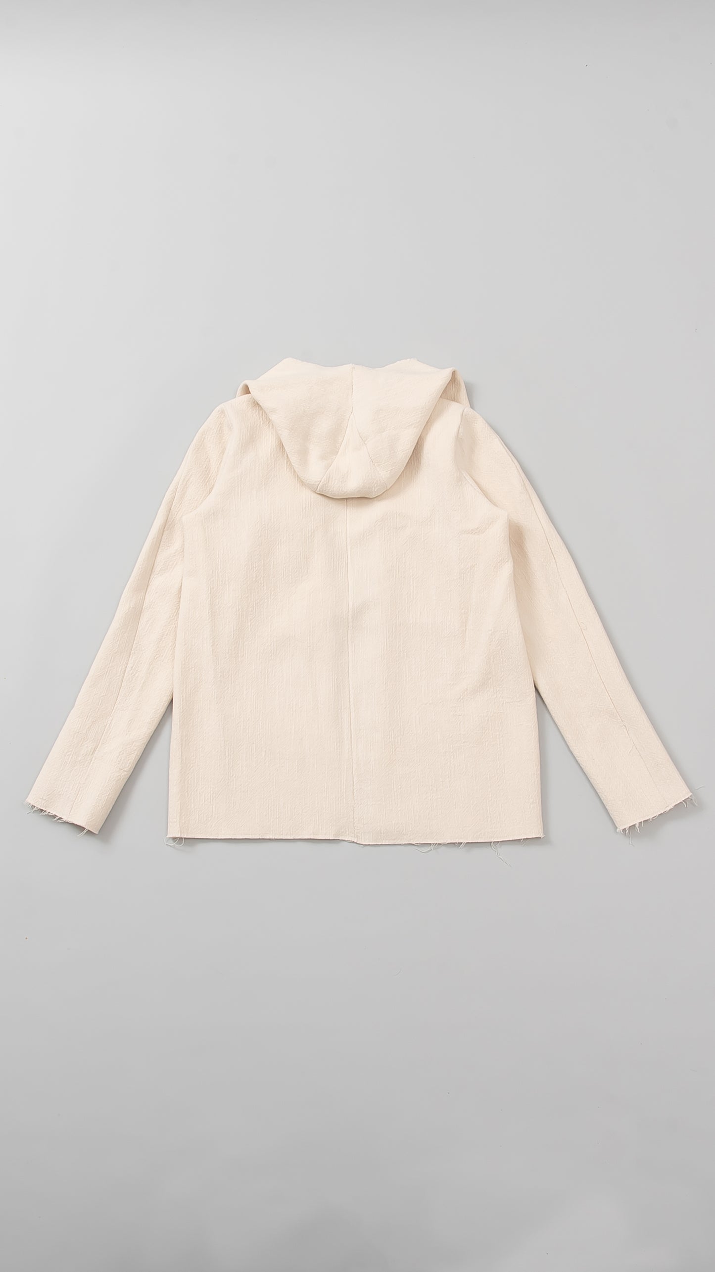 folded pocket hooded loose jacket