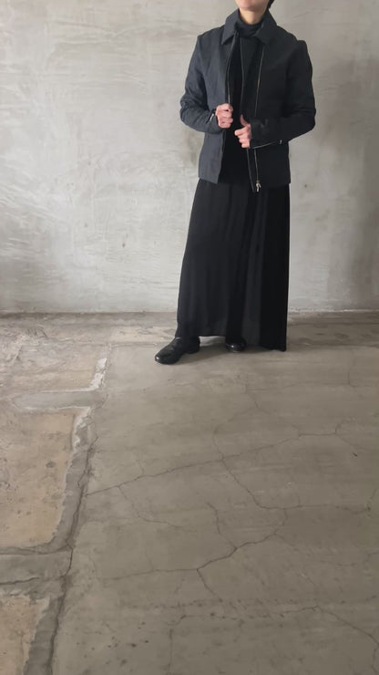 wo. diagonal zip unlined biker jacket