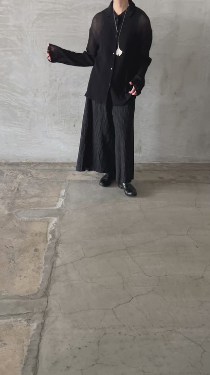 wo. high collar medium fit shirt