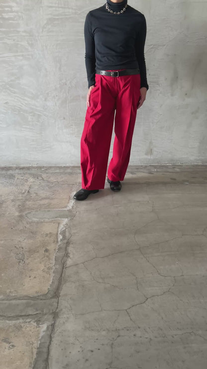 front pleat wide fit short elastic