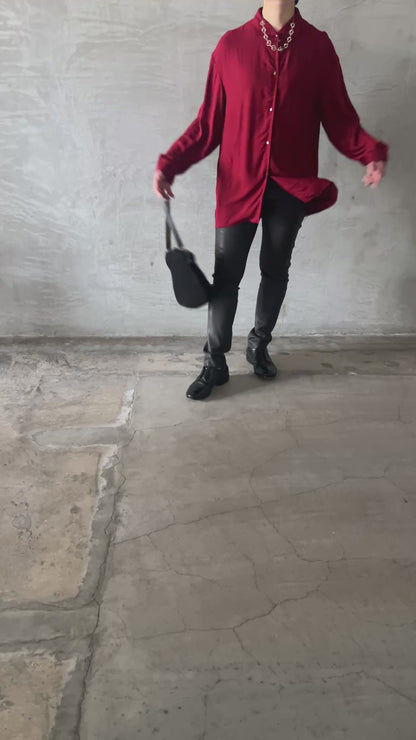 wo. high collar medium fit shirt