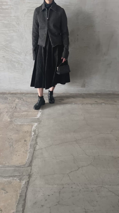 8panel buttoned skirt