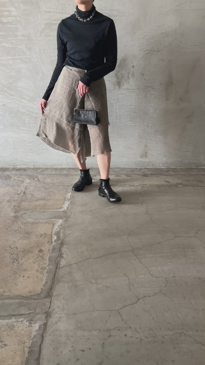 fold closing double skirt/short