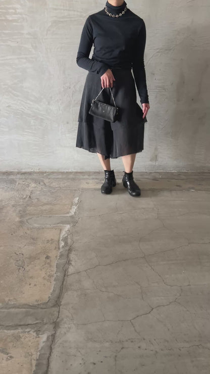 fold closing double skirt/short