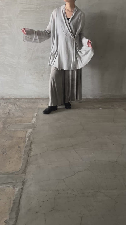 V-Neck Flared Cardigan